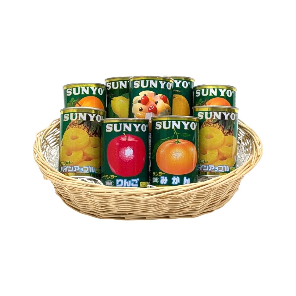 6500円【税・送料込み】御供用特選フルーツ缶詰平篭詰め合わせ：お供え　御供物　法事　御霊前　御仏前　お盆　お彼岸　お命日　ペット葬　ペット供養