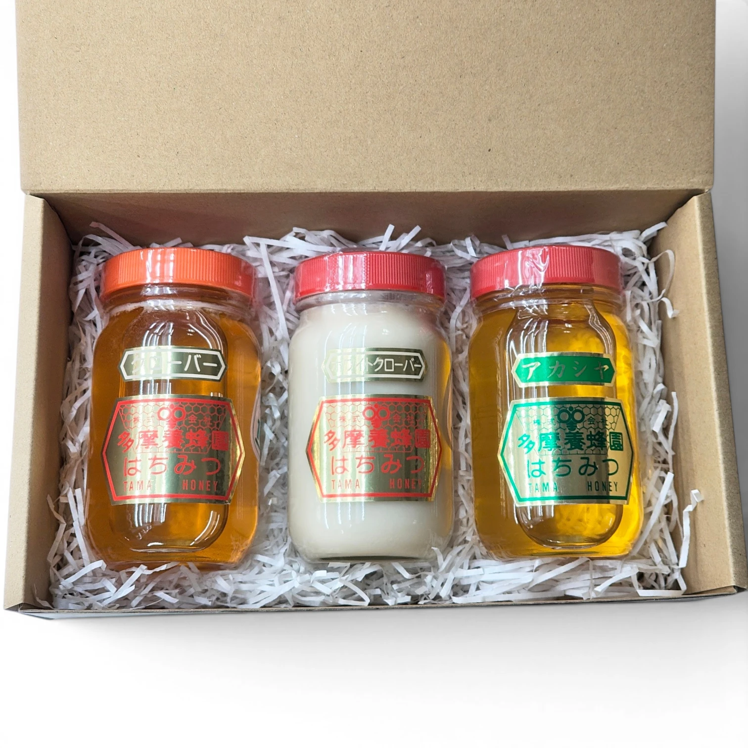 国産純粋ハチミツ（アカシヤ・クローバー・ホワイトクローバー）300g入り3本セット【税・送料込み】
